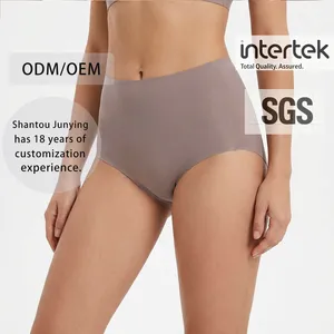 Custom High Rise Seamless Women Panties Soft Breathable Invisible Everyday Comfort Underwear Briefs