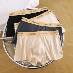 Custom Logo New Men's Underwear Boxers Four Seasons Breathable Underpants Trend Shorts Boys Simple Boxer
