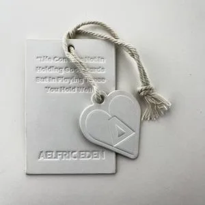 Custom Shapes Gravure Printing Swing Hang Tag Advanced Hang Tag Garment Tag
