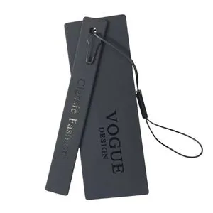 Custom Luxury Black Foil Stamping Clothing Hang Tags for Premium Brands