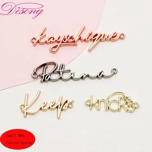 Clothing Custom Sea Water Resist Engraved Sewing Swimwear Metal Logo Labels Tag