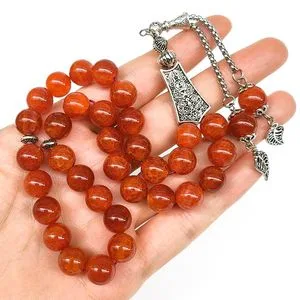 Natural Red Agate Rosary Muslim Tasbih Gift Islam Misbaha 10mm 33PCS Beads Stone Rosary Man's Onxy Prayer Beads Fashion Jewelry