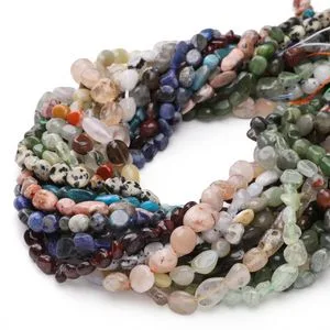 Natural Stone Free Form Loose Beads Irregular Straight Drilled Gemstone Beads Wholesale