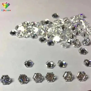 Hexagon Cut 7X7mm CZ White Color Gemstone Cubic Zirconia with Factory Price