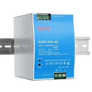 Nvvv Ndr-480-12/24/48V DIN Rail Switching Power Supply 12V 24V 48V AC to DC Output for LED Strips SMPS