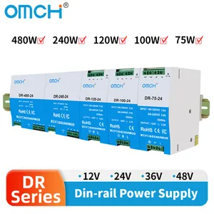 Omch Dr Series Switching Power Supply 75 to 480W Output DIN-Rail SMPS