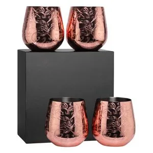 Stainless Steel Unbreakable Copper Stemless Wine Glasses Wine Cups