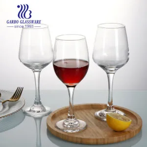 300ml 350ml Elegant Shape Long Stem Crystal Clear Goblet Champagne Stemware Wine Glass Ser for Bar