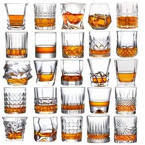 Vaso De Whisky 10oz Old Fashioned Crystal Rock Liquor Vodka Drinking Glassware Scotch Bourbon Whiskey Tumbler Glasses for Bar Restaurant