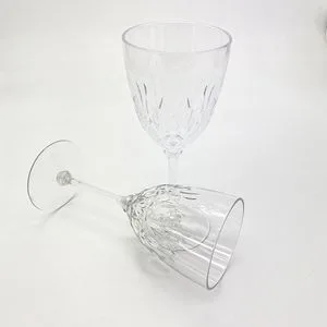 220ml Unbreakable Plastic Wine Glasses Detachable Custom Color Diamond Design Reusable for Cocktails Champagne