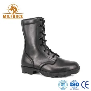 New Design Black Side Zipper Leather Combat Boots Jungle Boots Work Boots