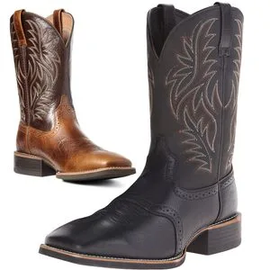 Dropshipping 2024 Personality Leather Lined Boots Men' S Big Size Western Cowboy Boots Embroidered Men' S Riding Boots Man