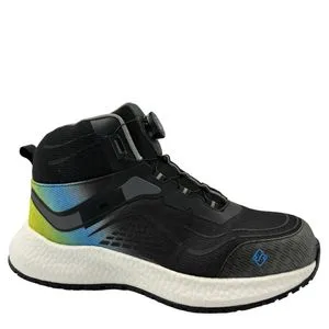 Men's Black Customizable High-Quality Safety Shoes Rotating Button Work Boots
