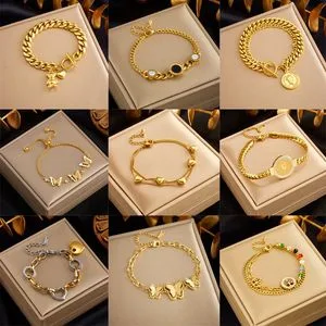 16+ Years Customized Manufacturer 18K Gold Plated Stainless Steel Bracelet