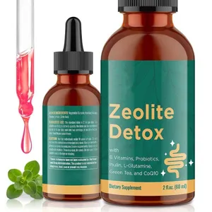 Wholesale Natural Health Food Grade Clinoptilolite Zeolite Detox Drops Oral Liquid Tea for Body Cleanse Fast Slimming Weight Loss Zeolite Detox Drops