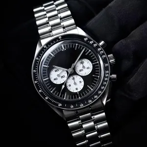 Omg Factory Wholesale Super Clone 1.1 5AAA Speedmaster Professional Panda Dial Luxurious Fashion Man's Watch Swiss Movement Wristwatch