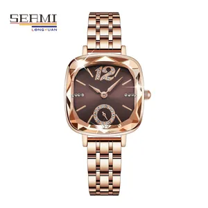 Stylish Waterproof Wristwatch for Ladies Featuring Diamond Embellishments