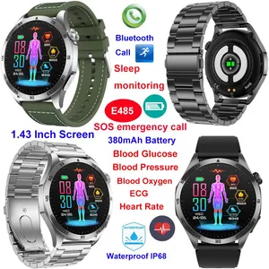 Smart BT IP68 waterproof healthcare sports mobile wristwatch with respiratory training HR BG BP SP02 monitoring E485