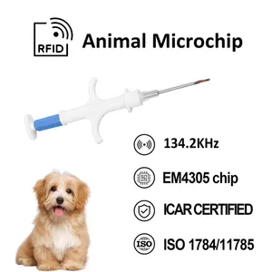Stock Pet ID Tags Injectable Animal Microchip RFID Syringe Glass Chip Injector
