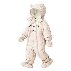 Cute Bear Design Baby Jumpsuit - Baby Warm One-Piece Winter Clothing