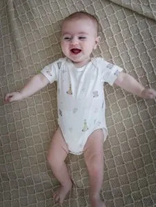 95% Bamboo 5% Spandex Custom Solid and Printing Baby Clothes