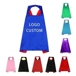 Factory Price Wholesale Superhero Cape Adult Kids Cape Plain Screen Printed Satin Capes Costume Hero