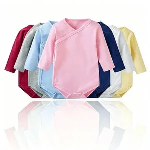 Long Sleeve Cotton Side-Snap Baby Romper / Bodysuit / Onesie, Baby Clothes