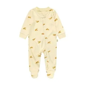 Viscose Blend Baby Jumpsuit Footed Romper, Double Zipper Long Sleeve Crawling Suit for Newborn