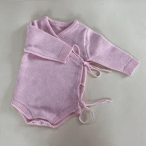 Organic Cotton Customized Knitting Baby Romper Outfit Sweater Onesie.