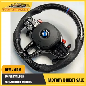 Custom Steering Wheel Carbon Fiber Nappa Leather for BMW M Power Electric Sport Car Interior Steering Wheel Cover Modification Auto Car Racing OEM/ODM