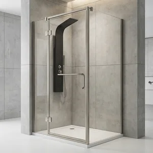 Unique Frameless Sliding Glass Shower Door for Distinctive Bathroom Designs