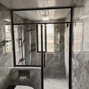High Performance Enclosed Hotel Sliding Glass Bathroom Cubicle Shower Door