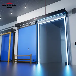 Fastlink New Product Industrial Customized PU Anti-Collision Intelligent Cold Storage High Speed Sliding Doors