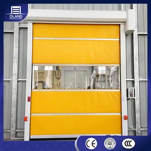 Industrial Heavy Duty Waterproof PVC Fabric Vinyl High-Speed Doors Factory Industrial Windproof Roll up Doors Automatic Quick Door for Clean Room or Warehouse
