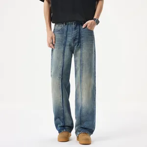 Jean Men Jeans Baggy Streetwear Denim Private Label Manufacturer for Japan Wholesale Buyers