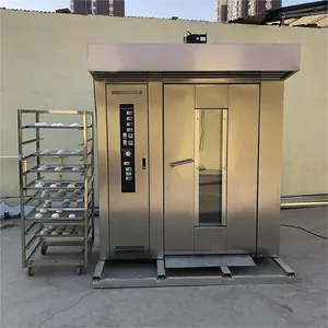 Коммерческая электрическая газовая дизельная масляная хлебопекарная ротационная тележка туннельная печь