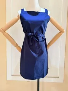 Cotton Twill Blue Bib Apron with Woven Belt Customized Logo Printed for Restaurant, Kitchen or Promotion