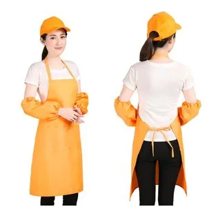 Wholesale Polyester Waterproof Cotton Waist Kitchen Cooking Apron Coffee Chef Resterant Apron