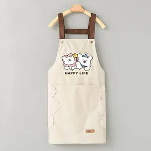 Line Dog Apron Kitchen Household 2025 New Style Waterproof Oilproof Cooking Waistband