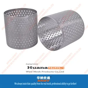 304 Stainless Steel Perforated Plate Mesh Cylinder, 250 Mesh Filter Cartridge, Water-Based Anti-Rust Agent, Metal Filter Element