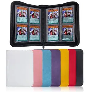 Modernqiu Customized PU Leather Kpop Photo Card Binder Premium 4 Pockets Multi-Color Game Card Album for Card Collection