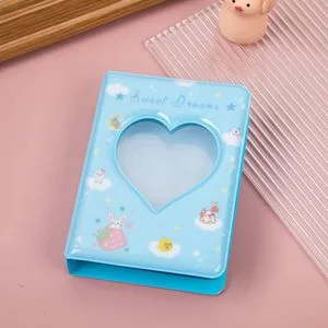 3 Inch Mini Photo Album, Heart Hollow Card Binder Mini Photo Card Book Holder