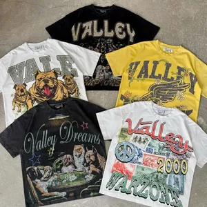 Heavy 100 Cotton Wholesale High Quality Customized Essential DTG Printing Custom Unisex Oversized Drop Shoulder Tee Shirt Mens T Shirt