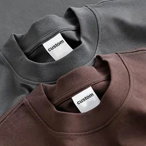 Wholesale Streetwear Embroidery 100% Cotton T Shirt High Quality Men Clothing Plain 220 260 280 GSM Custom Printing Oversized Heavyweight Blank T-Shirt