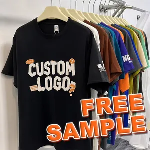 Wholesale 100% Pure Cotton Oversized Heavyweight Blank T-Shirt Custom Printing Graphic Plain Private Label 180 240 280GSM T Shirt Sport Bulk OEM Men Clothing