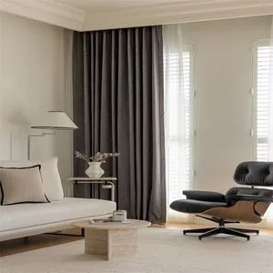Modern Wholesale Luxury Blackout Polyester Hotel Solid Curtain for Window