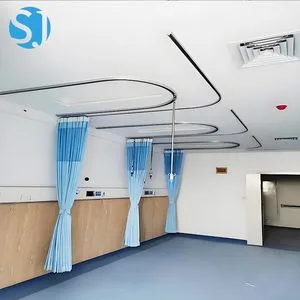 Hospital Curtain Track Rail System Smooth Gliding Aluminum Track for Medical Ward Partition Curtains