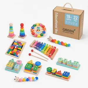 Wholesale Educational Plaything Girls Children Kids Cheap Infant Baby Popular Sensory Juguetes Montessori Material DIY Wooden Toys for Children