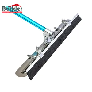 Concrete Finishing Tool Float Trowel Fresno and Broom Set for Construction Work