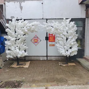 Hago Factory Supply Fake Flower Plant Indoor Wedding Large Artificial Weeping Cherry Blossom Tree